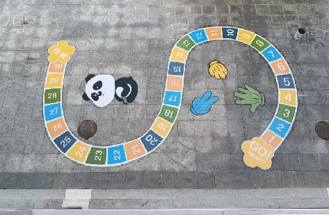 镇雄地面游戏彩绘