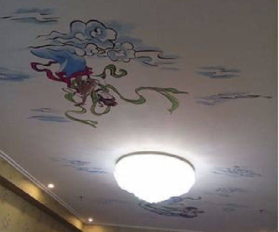 镇雄如何快速绘制天花板上的手绘墙？