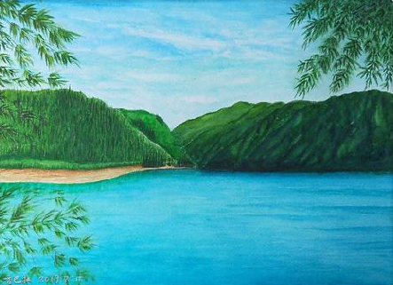 镇雄在墙绘中，如何绘画绿水青山？